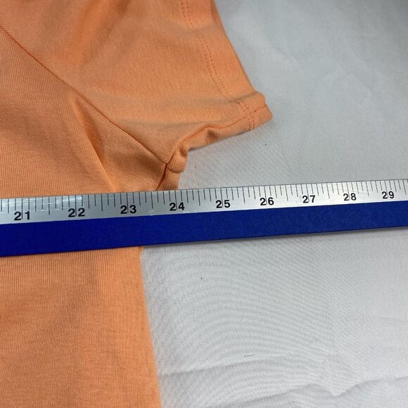 Karen Scott Shirt Womens Plus size 1X Orange Short Sleeve Scoop Neck Cotton New - Picture 6 of 7